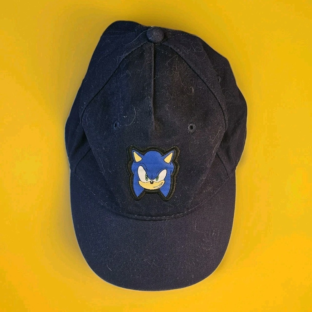 Sonic The Hedgehog Patch Snapback Hat Blue One Size Adjustable Sega